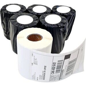 DYMO 4XL Compatible Thermal Shipping Labels Perforated  Hole 4" x 6" 6 Rolls